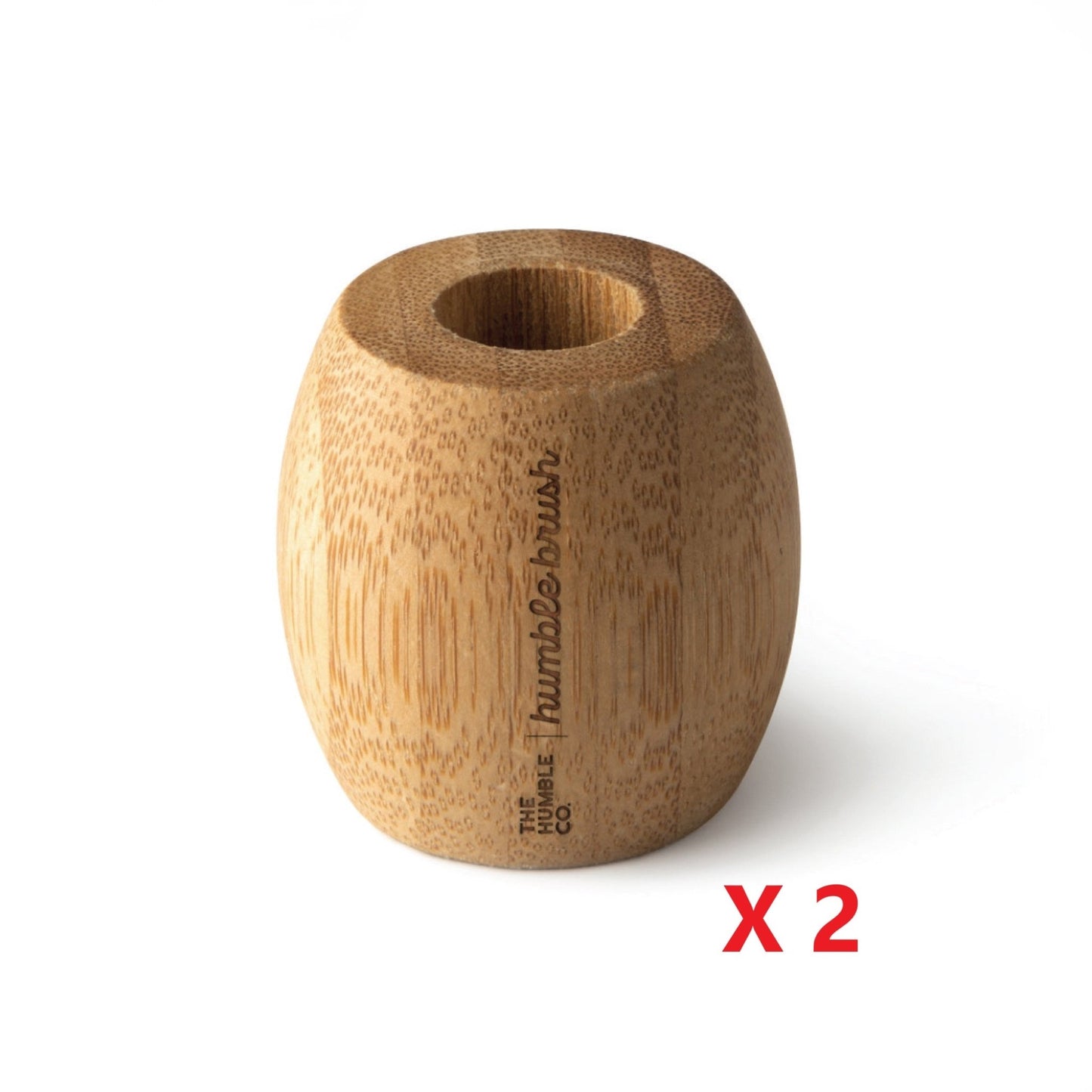 2 X The Humble Co. Bamboo Toothbrush Stand - MataMata