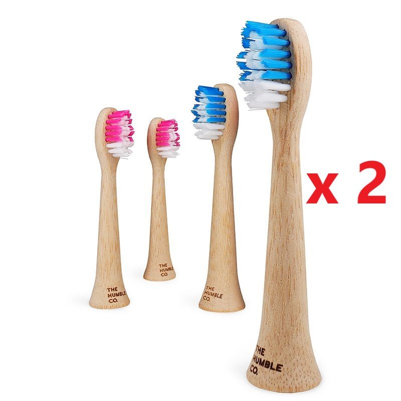 2 X The Humble Co. Sonic Toothbrush Heads 4 Pack - Soft - MataMata