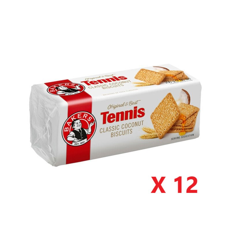 12 X Bakers Tennis Biscuits 200g