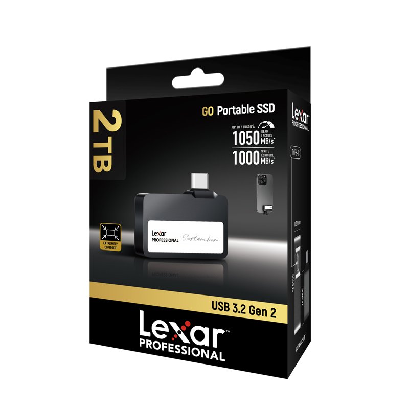Lexar Professional GO SL400 Portable SSD 2TB Black