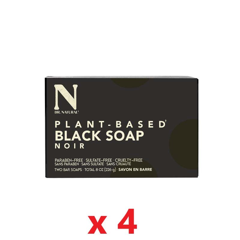 4 X Dr Natural Black Bar Soap 141g - MataMata