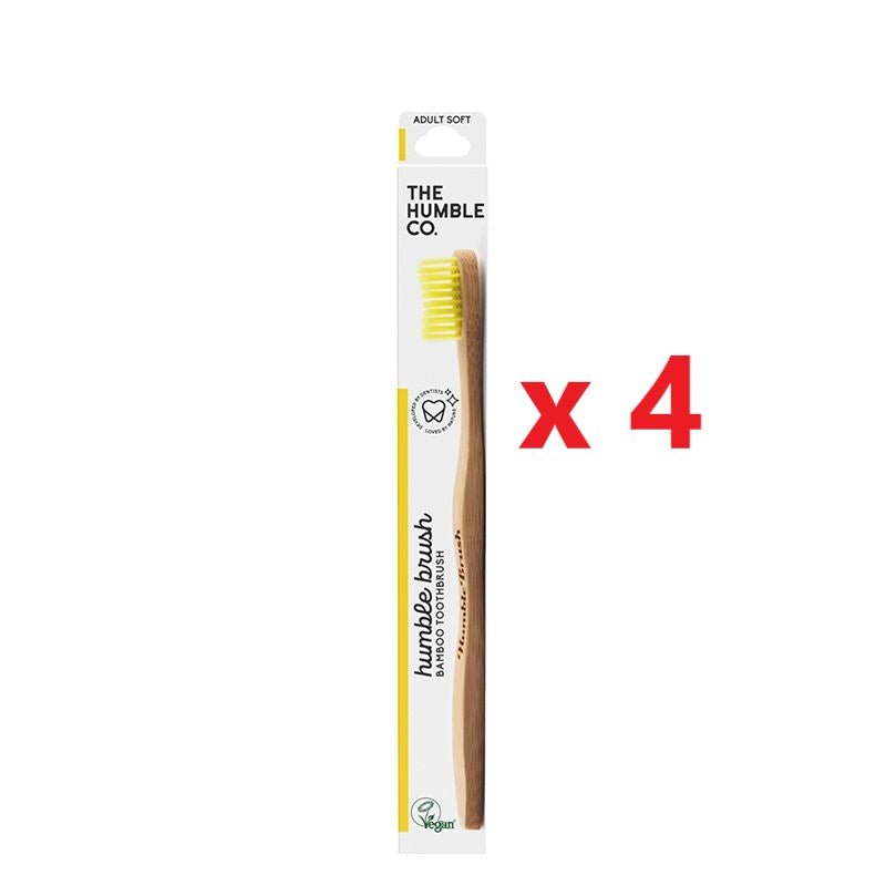 4 X The Humble Co. Bamboo Toothbrush - Soft - MataMata