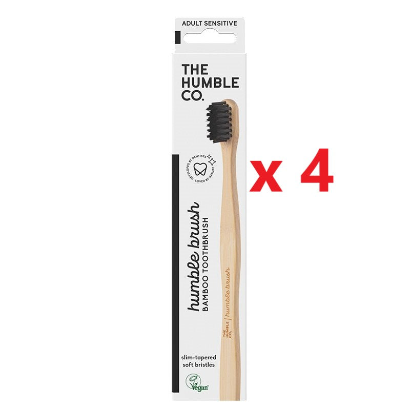 4 X The Humble Co. Bamboo Toothbrush - Sensitive