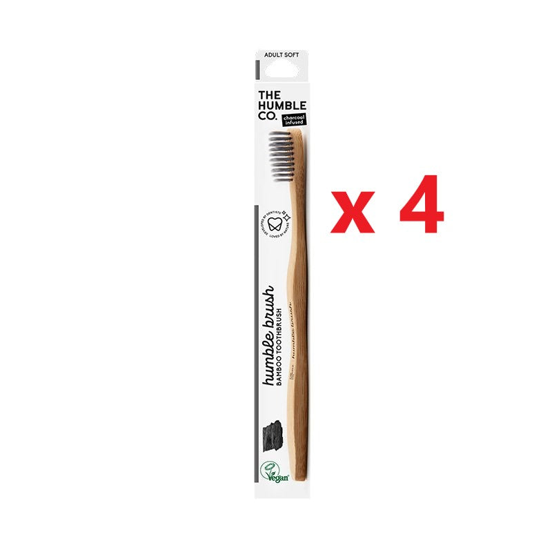 4 X The Humble Co. Bamboo Toothbrush - Soft
