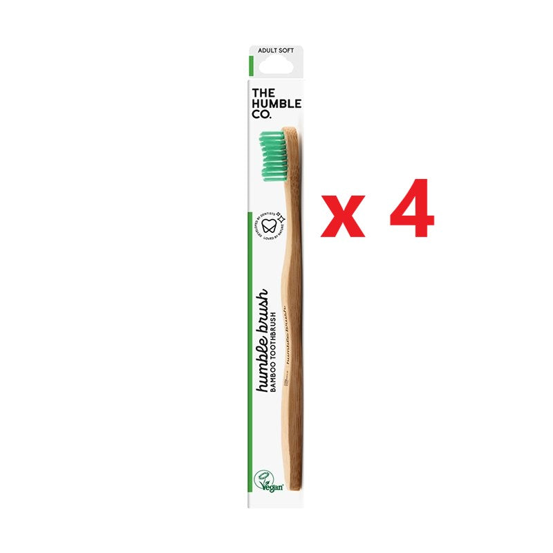 4 X The Humble Co. Bamboo Toothbrush - Soft