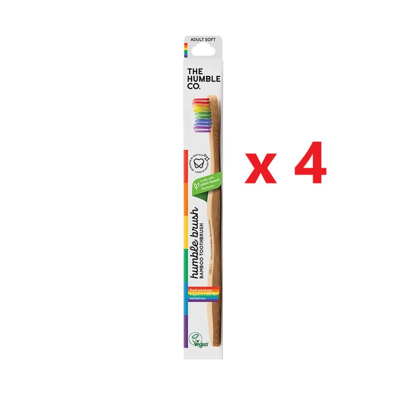 4 X The Humble Co. Bamboo Toothbrush - Soft
