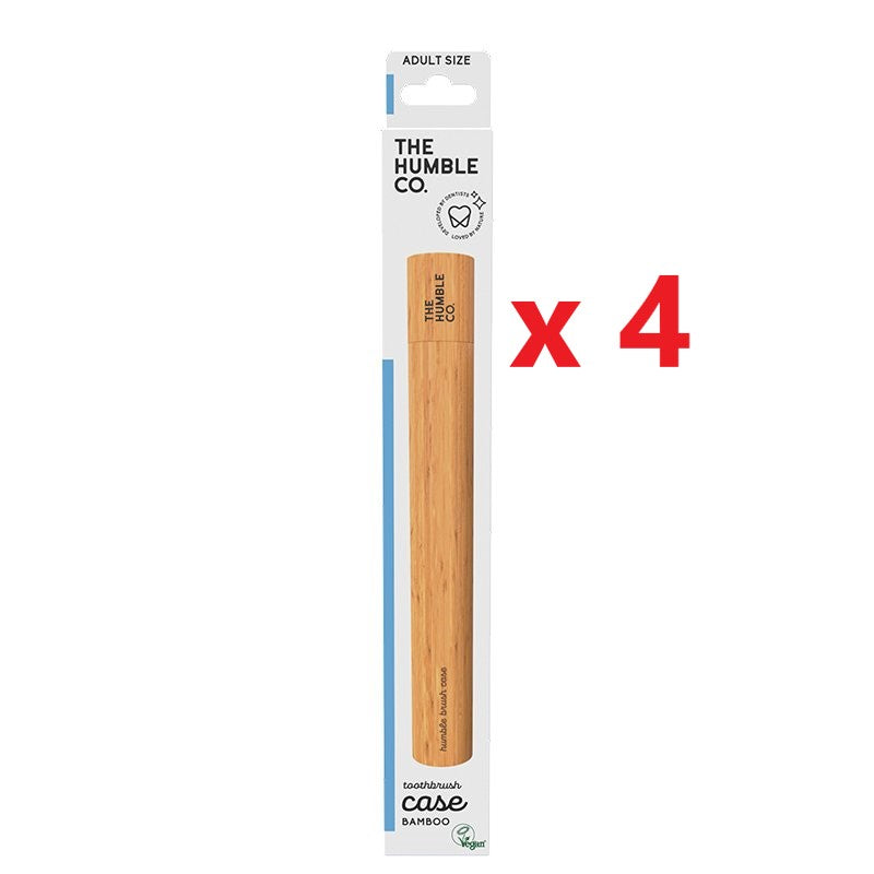 4 X The Humble Co. Bamboo Toothbrush Case