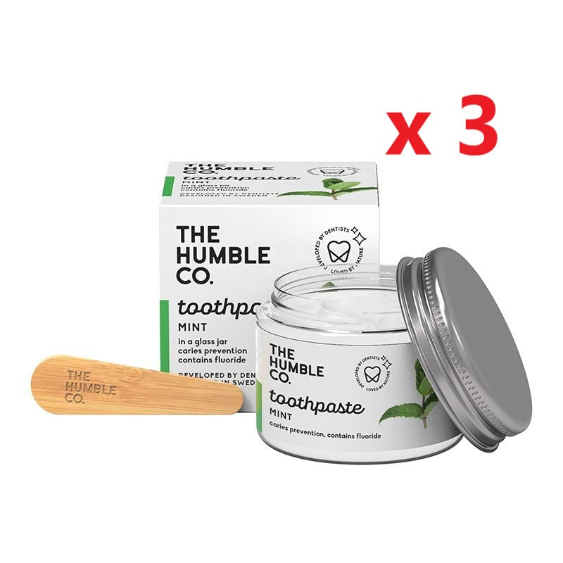 3 X The Humble Co. Natural Toothpaste in a Jar 64g