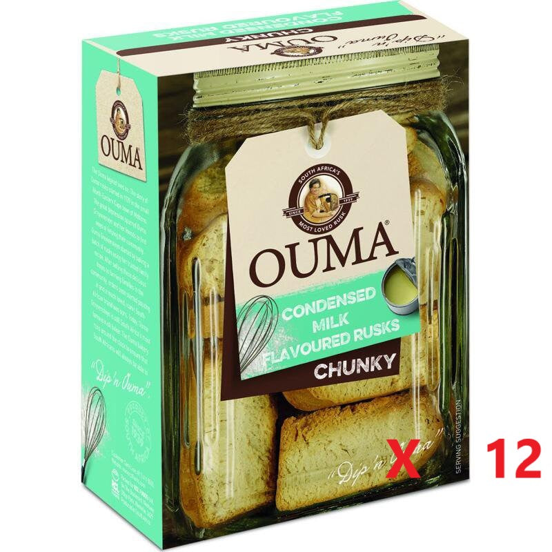 12 X Ouma Condensed Milk Flavoured Chunky Rusks 500g