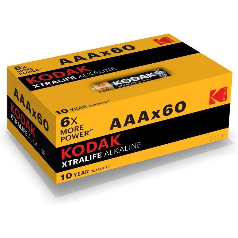 Kodak Xtralife Alkaline AAA Batteries – 60 Pack - MataMata