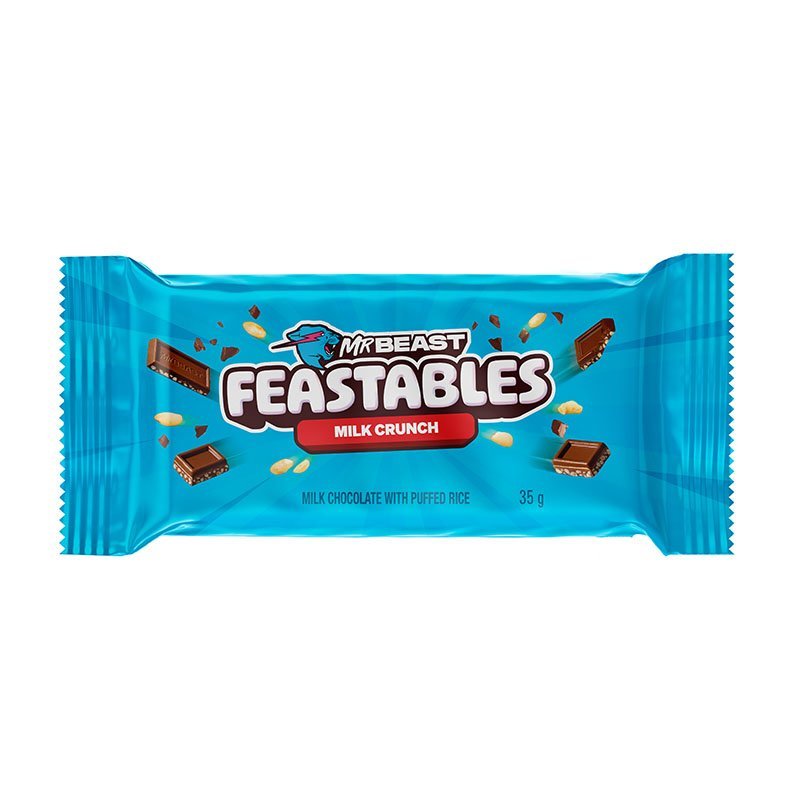 MrBeast Feastables Milk Chocolate Crunch Bar – 35g - MataMata
