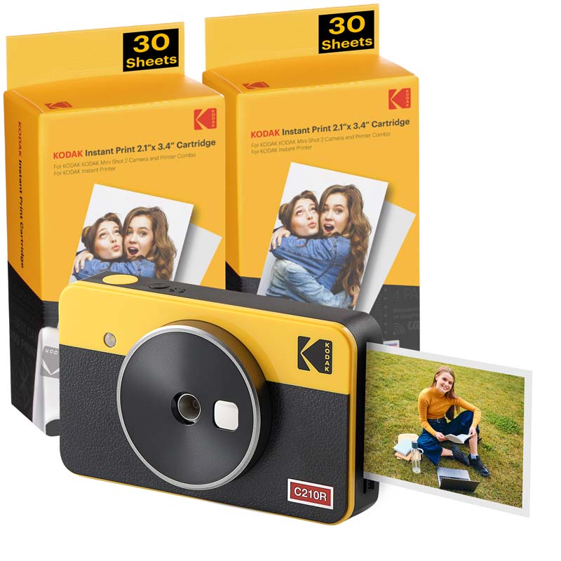 Kodak Instant Camera Mini Shot 2 Retro Cartridge Bundle