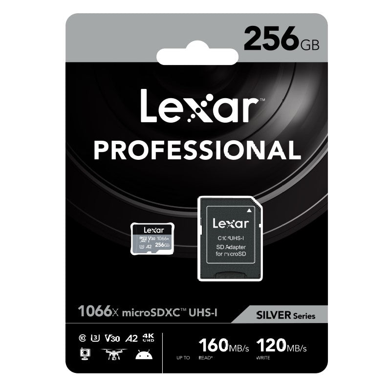 Lexar Professional 1066x microSDHC/SDXC UHS-I Silver Series SDMI Card