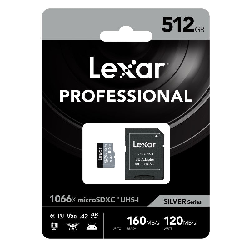 Lexar Professional 1066x microSDHC/SDXC UHS-I Silver Series SDMI Card