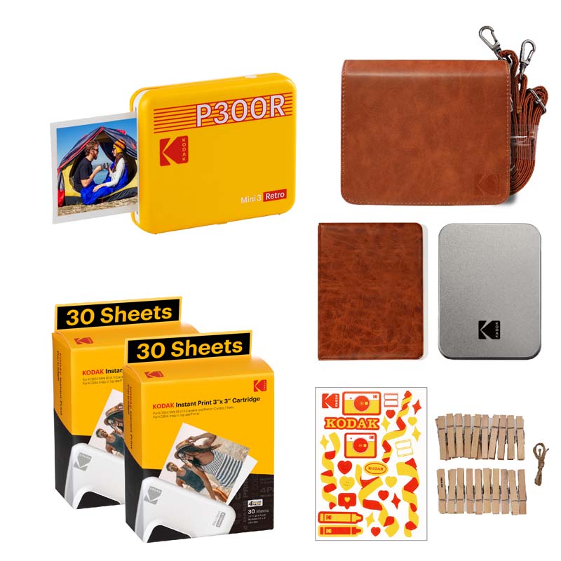 Kodak Instant Mini 3 Retro Cartridge + Accessories Bundle