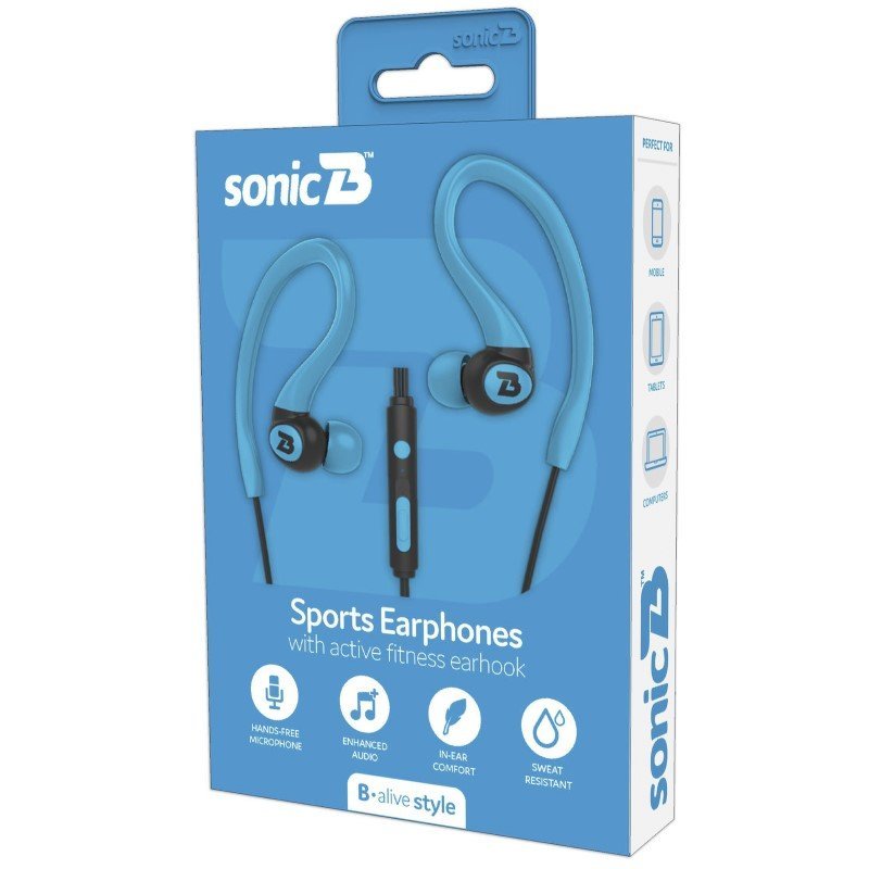 SonicB Alive Wired Sport Earphones (Various Colours) - MataMata