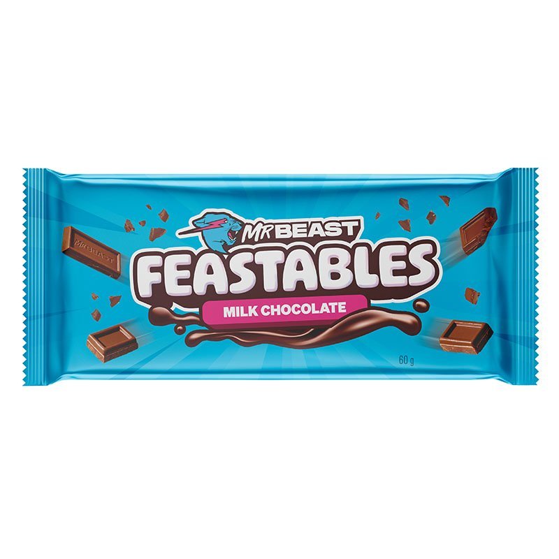 [10 pack] Mr Beast Feastables Milk Chocolate – 60g - MataMata