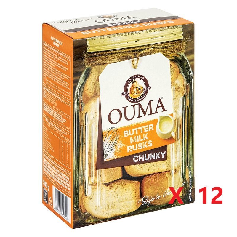 12 X Ouma Buttermilk Chunky Rusks 500g - MataMata
