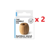 2 X The Humble Co. Bamboo Toothbrush Stand - MataMata