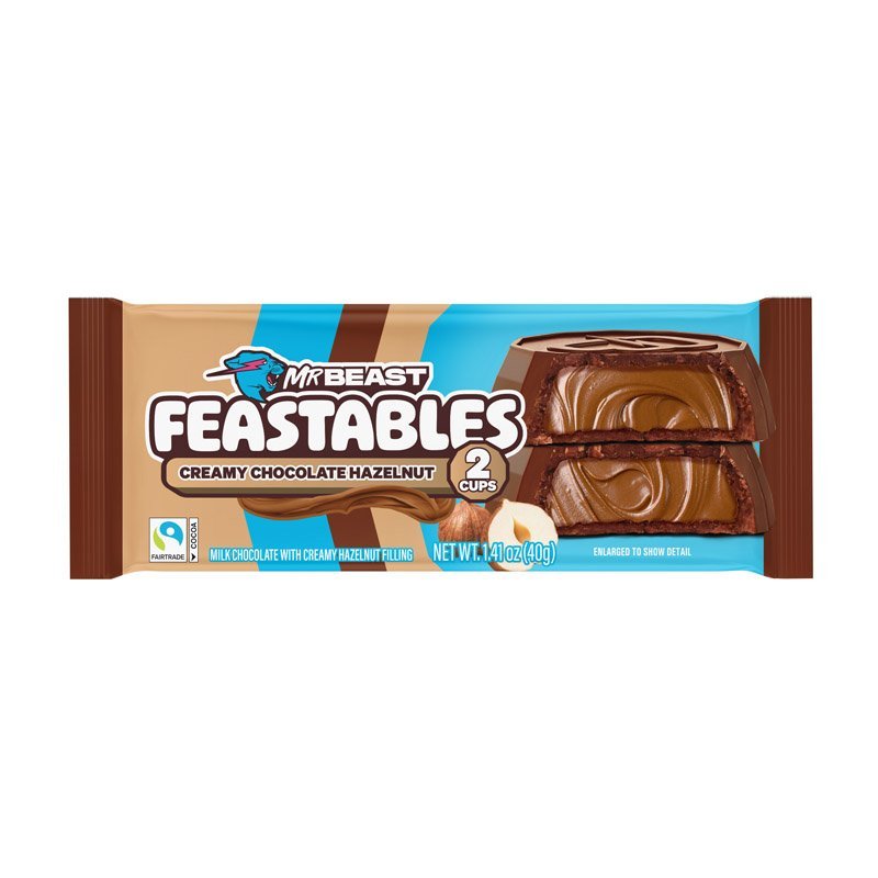 [24 pack] Mr Beast Feastables Hazelnut Cups 20 gram [2 Pack] - MataMata