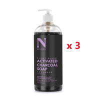 3 X Dr Natural Charcoal Liquid Soap 946ml