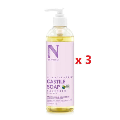 3 X Dr Natural Castile Liquid Soap 473ml - MataMata