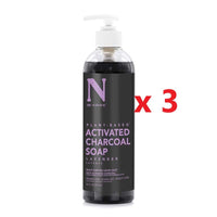 3 X Dr Natural Charcoal Liquid Soap 473ml - MataMata