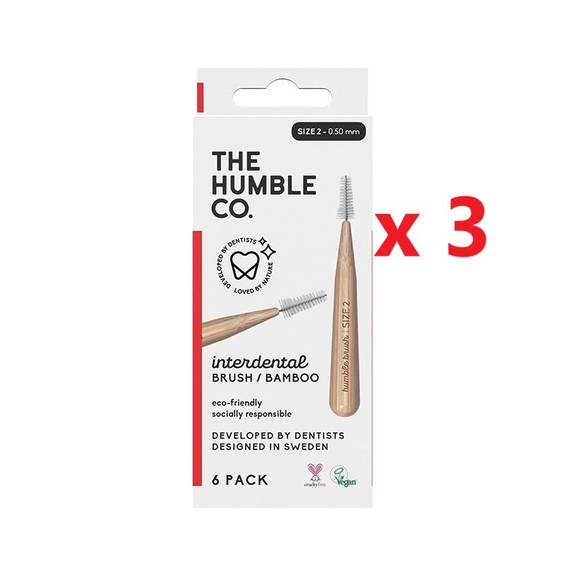 3 X The Humble Co. Bamboo Interdental Brush 6 Pack - MataMata