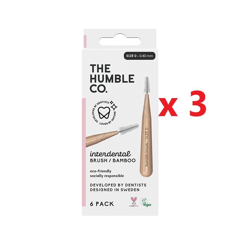 3 X The Humble Co. Bamboo Interdental Brush 6 Pack - MataMata