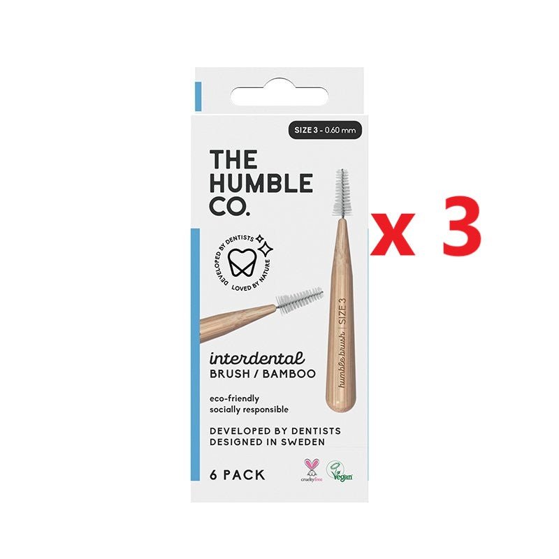 3 X The Humble Co. Bamboo Interdental Brush 6 Pack - MataMata