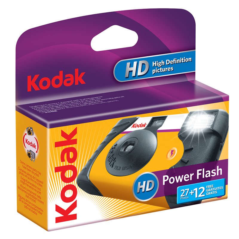 Kodak One Time Use Cameras HD Power Flash 27 + 12 Exposure