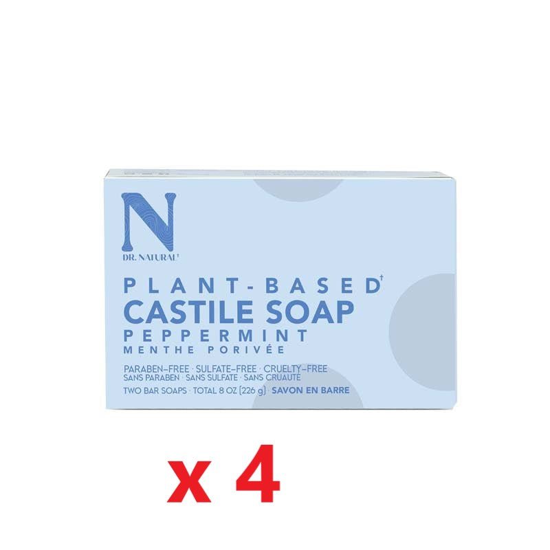 4 X Dr Natural Castile Bar Soap 141g - MataMata