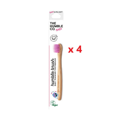 4 X The Humble Co. Bamboo Toothbrush - Baby - MataMata