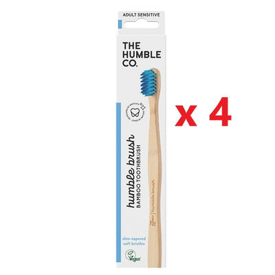 4 X The Humble Co. Bamboo Toothbrush - Sensitive - MataMata