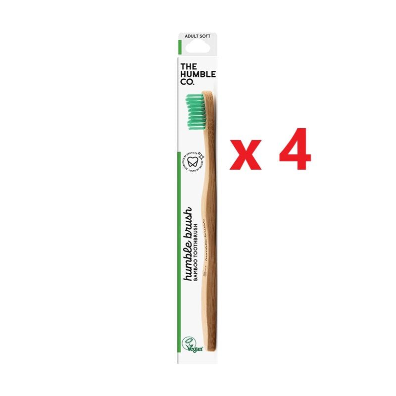 4 X The Humble Co. Bamboo Toothbrush - Soft - MataMata