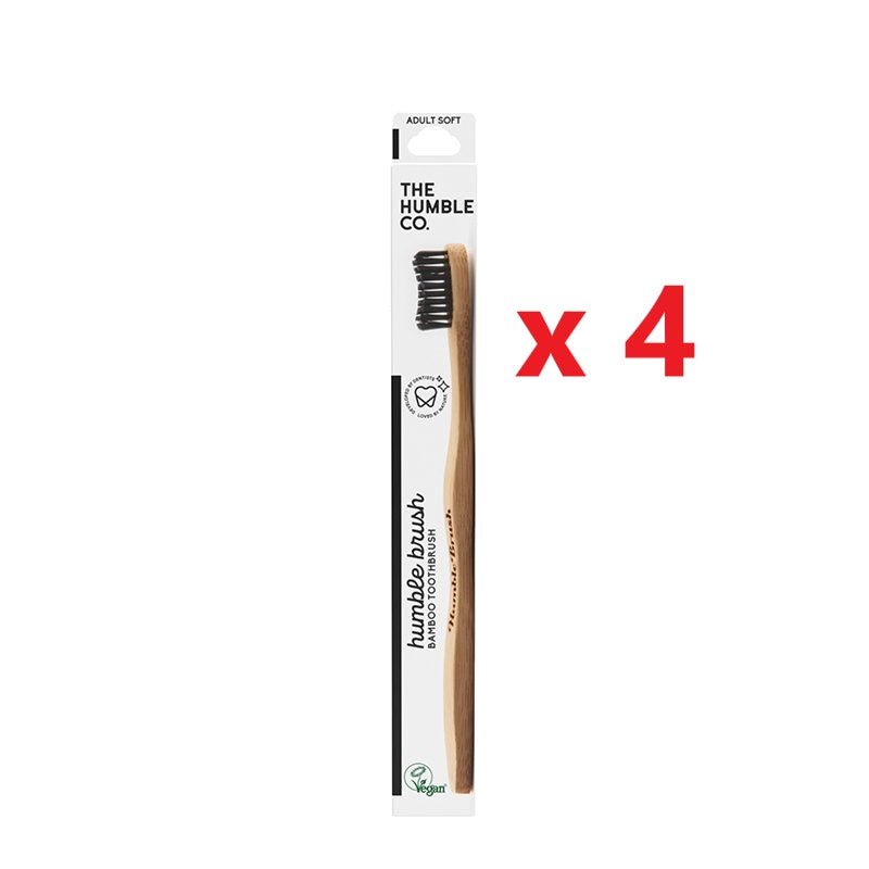 4 X The Humble Co. Bamboo Toothbrush - Soft - MataMata