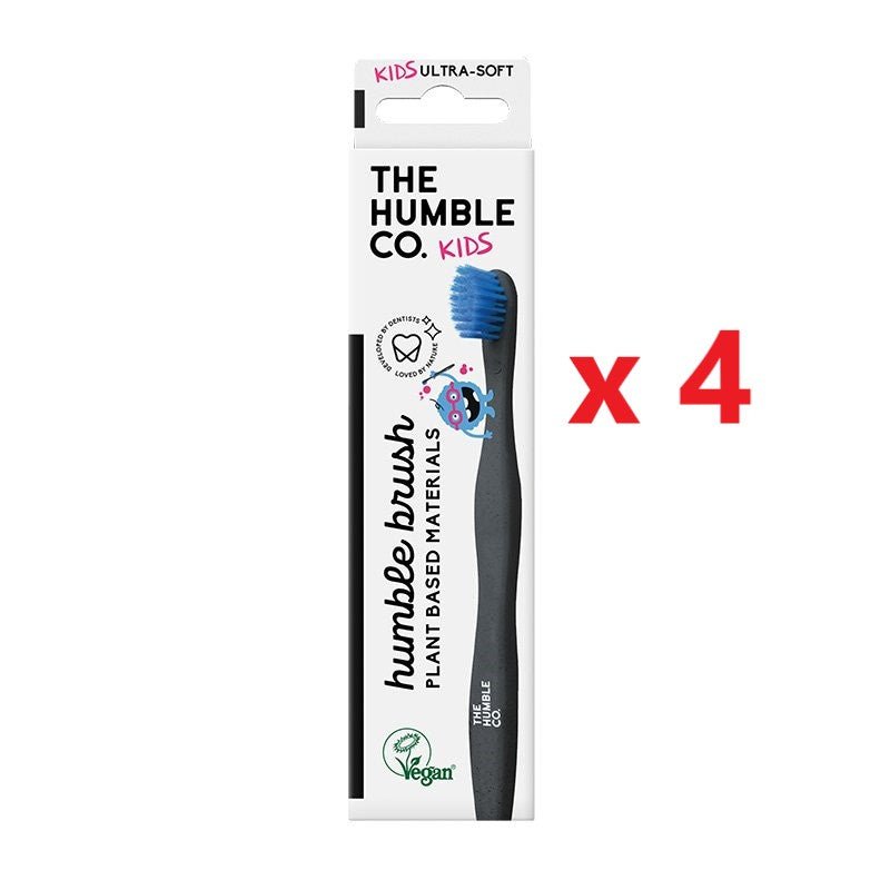4 X The Humble Co. Plant - Based Toothbrush - Kids Assorted Colours - MataMata