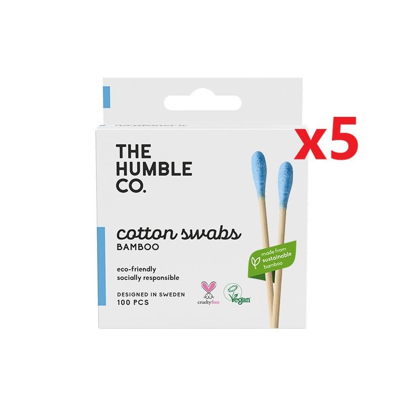 5 X The Humble Co. Cotton Tips 100 Pack - MataMata