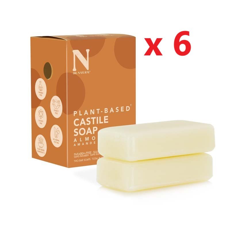 6 X Dr Natural Castile Bar Soap Twin Pack 226g - MataMata