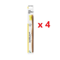 4 X The Humble Co. Bamboo Toothbrush - Medium