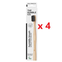 4 X The Humble Co. Bamboo Toothbrush - Sensitive