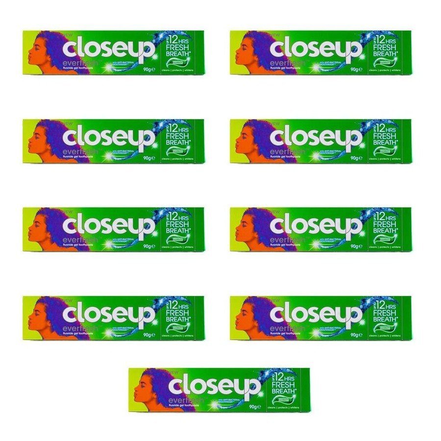 9 Pack Closeup Everfresh Menthol Paradise Toothpaste 90g – Cooling Fresh Breath, Whitening & Antibacterial Care - MataMata