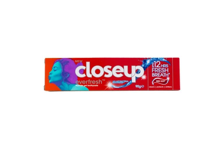 9 Pack Closeup Everfresh Red Hot Toothpaste 90g – Cinnamon Fresh Breath, Whitening & Antibacterial Protection - MataMata