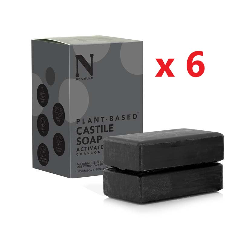 6 X Dr Natural Castile Bar Soap Twin Pack 226g