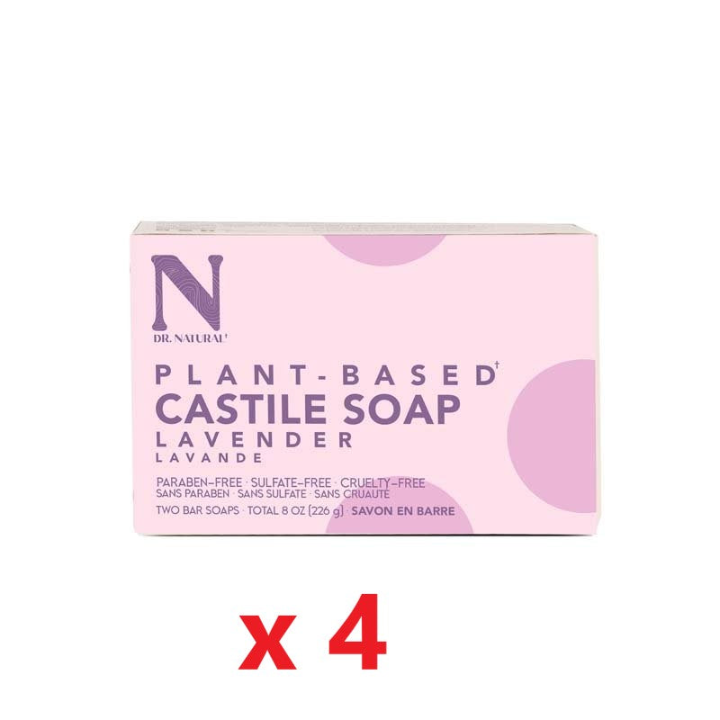 4 X Dr Natural Castile Bar Soap 141g