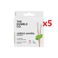 5 X The Humble Co. Cotton Tips 100 Pack