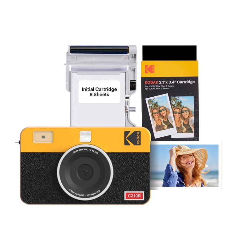 Kodak Instant Camera Mini Shot 2 Retro Cartridge Bundle