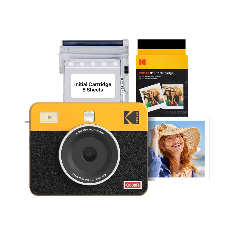 Kodak Instant Camera Mini Shot 3 Retro Cartridge Bundle