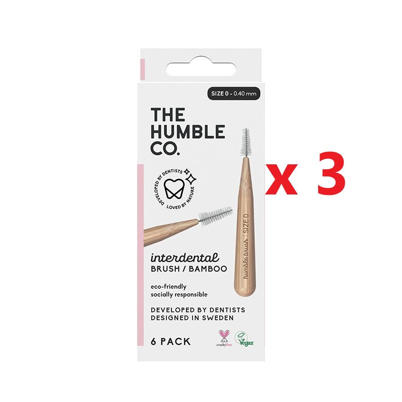 3 X The Humble Co. Bamboo Interdental Brush 6 Pack