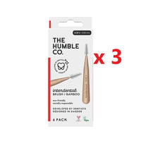 3 X The Humble Co. Bamboo Interdental Brush 6 Pack